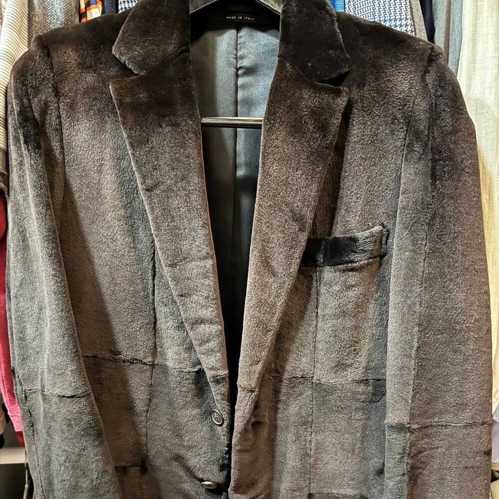 Crazy rare GUCCI Mink Fur Men's Blazer Sportcoat 48 eu 38 us small